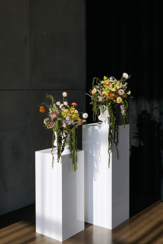 Planning a 2026 or 2027 celebration? Discover how choosing a Canmore wedding venue like Mainspace pairs beautifully with sustainable wedding florals and modern mountain reception design.